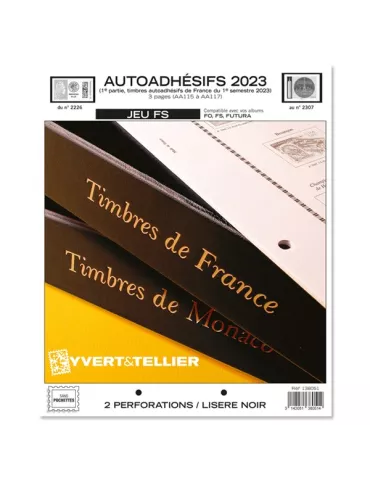 FRANCE AUTOADHESIFS FS : 2023 - 1ER SEMESTRE (JEUX SANS POCHETTES)