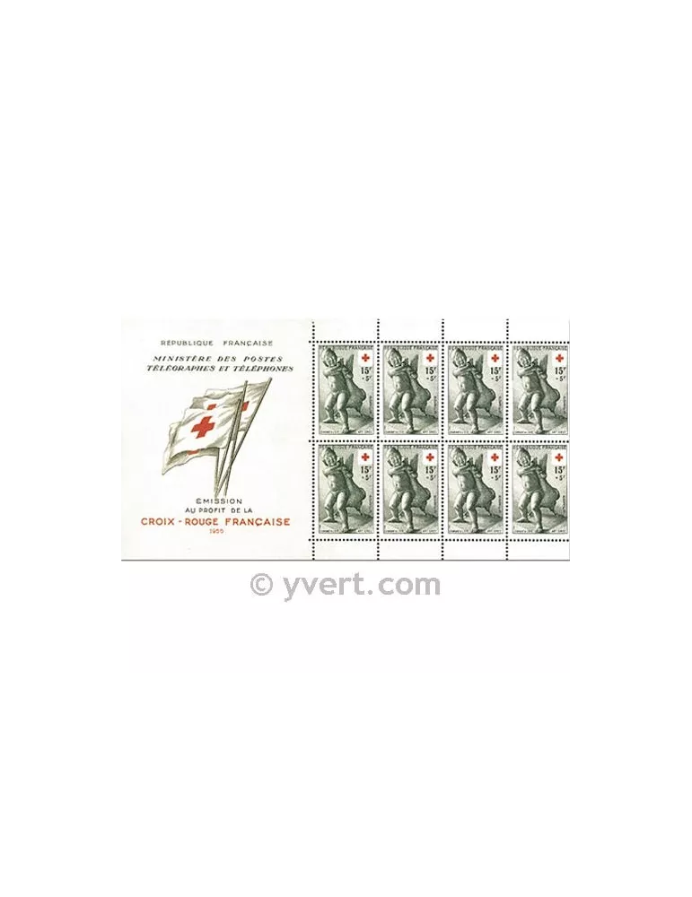 n° 2004 - Timbre France Carnets Croix Rouge (1955)
