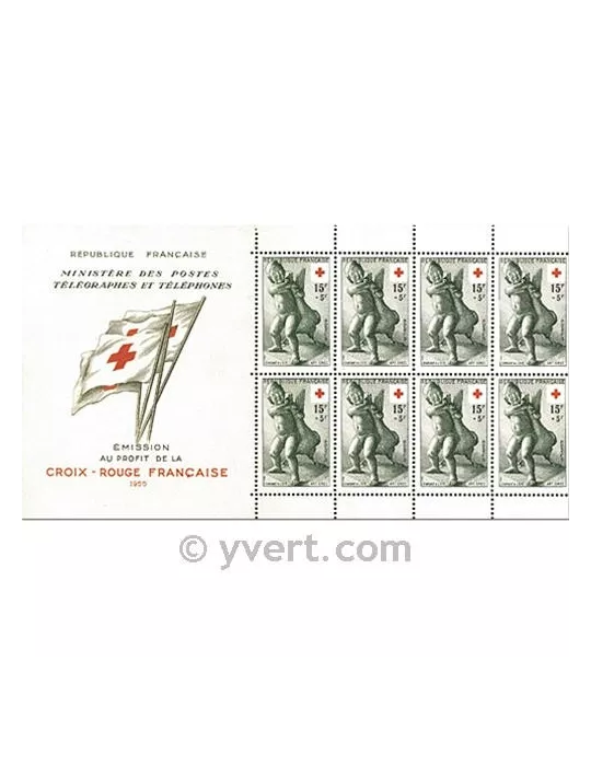n° 2004 - Timbre France Carnets Croix Rouge (1955)