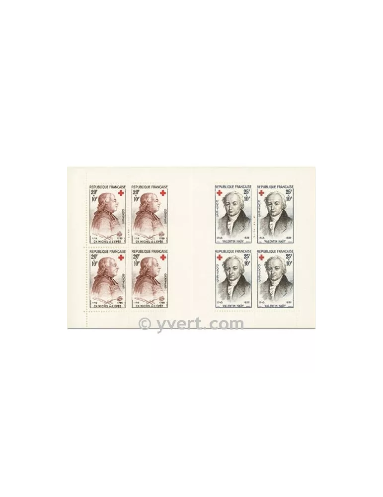 n° 2008 - Timbre France Carnets Croix Rouge (1959)