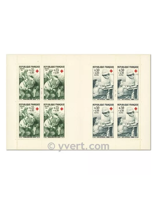 n° 2015 - Timbre France Carnets Croix Rouge (1966)