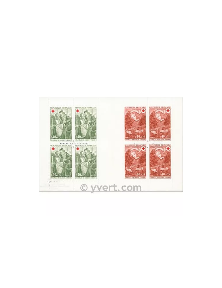 n° 2019 - Timbre France Carnets Croix Rouge (1970)