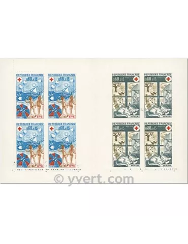 n° 2023 - Timbre France Carnets Croix Rouge (1974)
