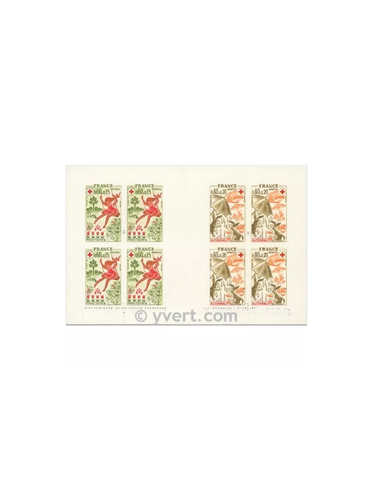 n° 2024 - Timbre France Carnets Croix Rouge (1975)