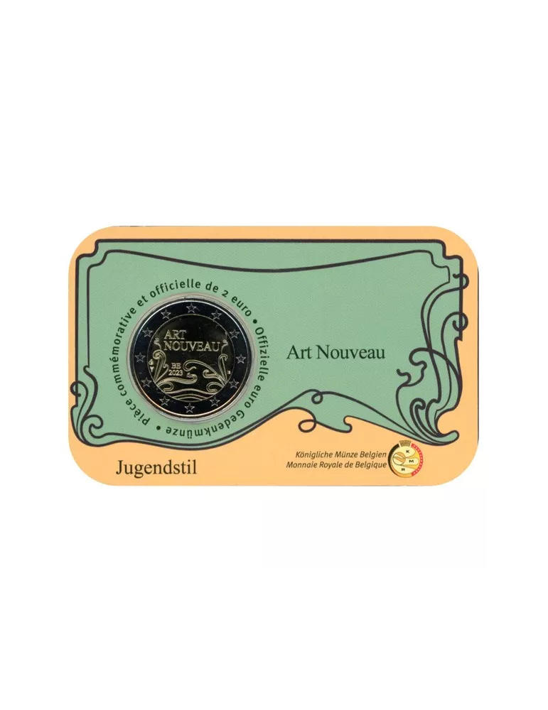 BU : 2 EURO COMMEMORATIVE 2023 COINCARD : BELGIQUE - ART NOUVEAU (Version francophone)