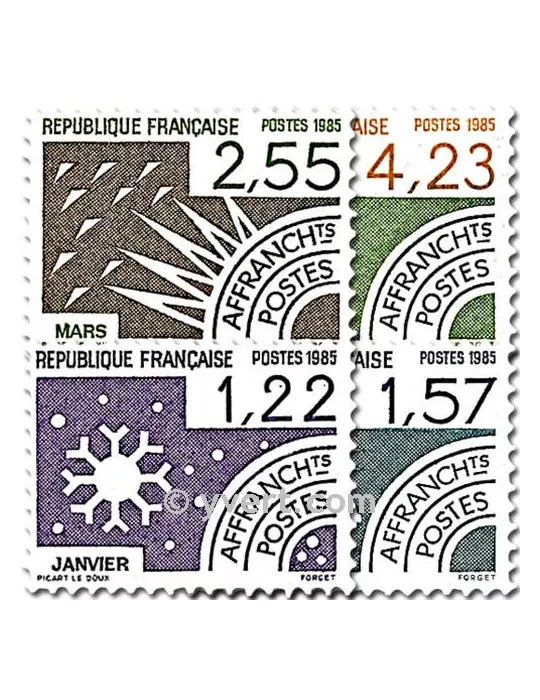 n° 186/189 - Timbre France Préoblitérés