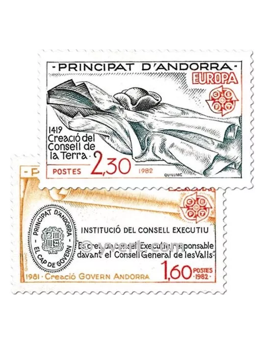 n° 300/301 - Timbre Andorre Poste