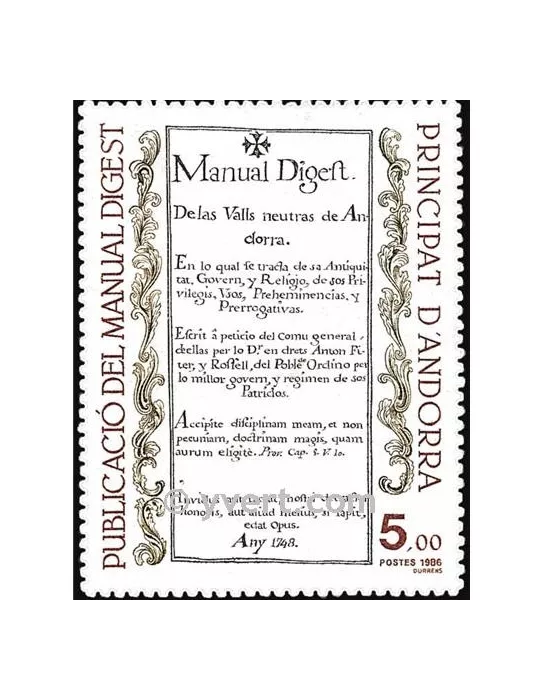 n° 352 - Timbre Andorre Poste