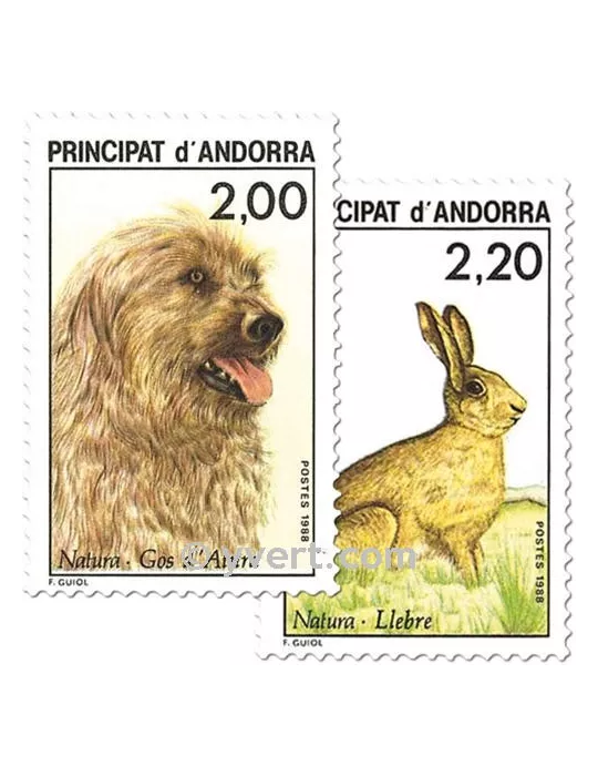 n° 373/374 - Timbre Andorre Poste