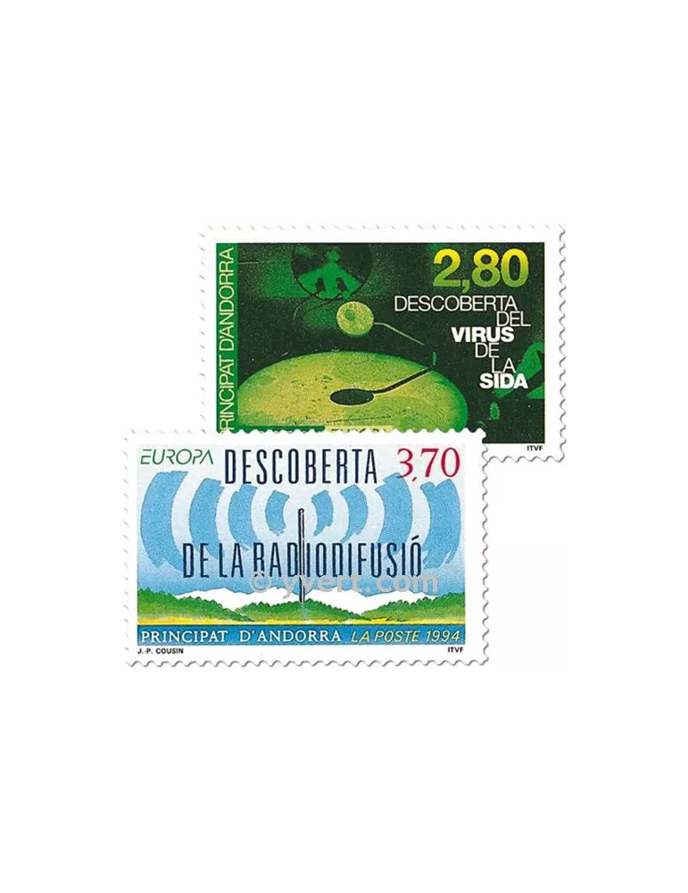 n° 444/445 - Timbre Andorre Poste