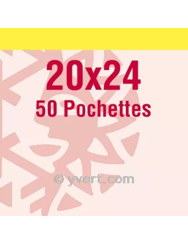 Pochettes simple soudure - Lxh:20x24mm (Fond transparent)