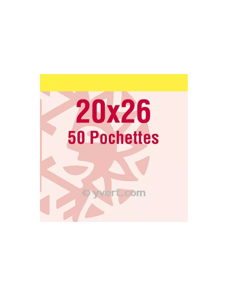 Pochettes simple soudure - Lxh:20x26mm (Fond transparent)