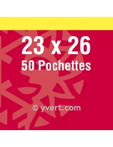 Pochettes simple soudure - Lxh:23x26mm (Fond noir)