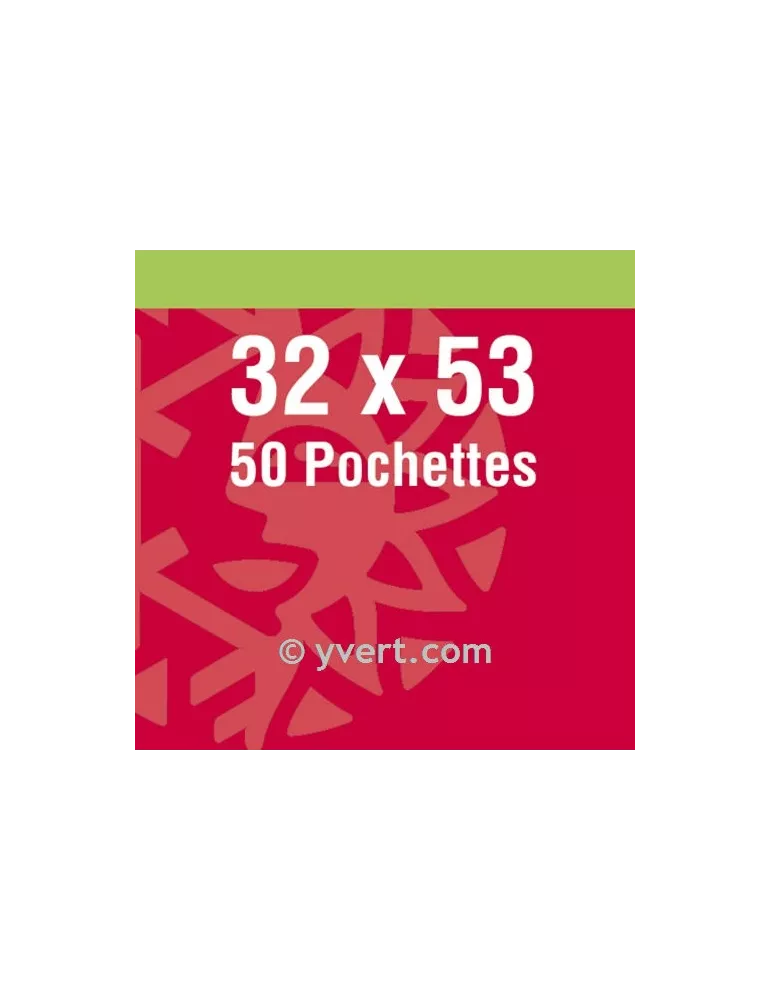 Pochettes simple soudure - Lxh:32x53mm (Fond noir)