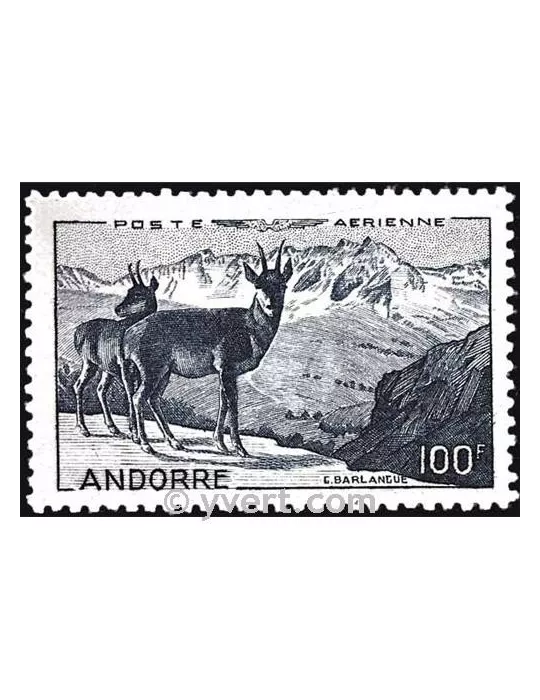 n° 1 - Timbre Andorre Poste aérienne