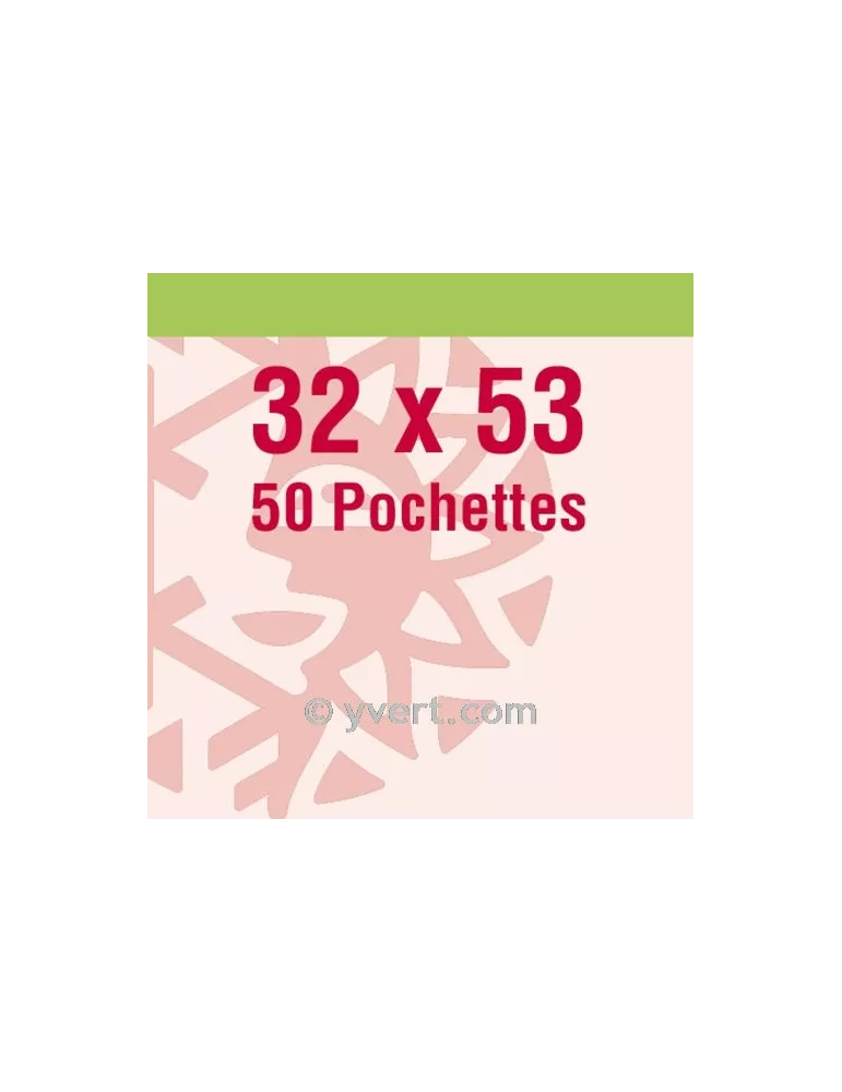 Pochettes simple soudure - Lxh:32x53mm (Fond transparent)