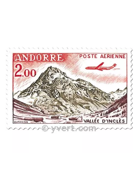 n° 5/8 - Timbre Andorre Poste aérienne