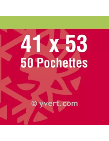 Pochettes simple soudure - Lxh:41x53mm (Fond noir)