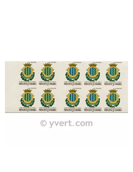 n° 10 - Timbre Andorre Carnets