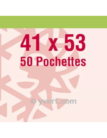 Pochettes simple soudure - Lxh:41x53mm (Fond transparent)