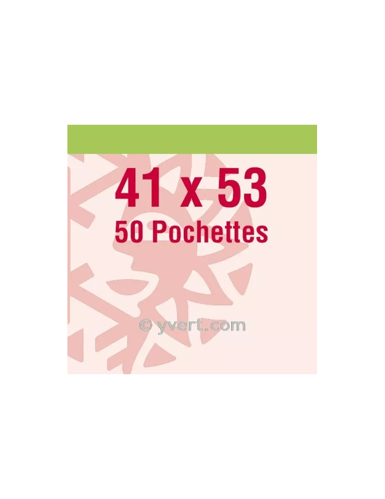 Pochettes simple soudure - Lxh:41x53mm (Fond transparent)