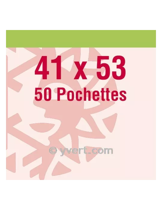 Pochettes simple soudure - Lxh:41x53mm (Fond transparent)