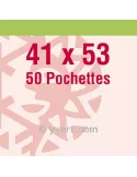 Pochettes simple soudure - Lxh:41x53mm (Fond transparent)
