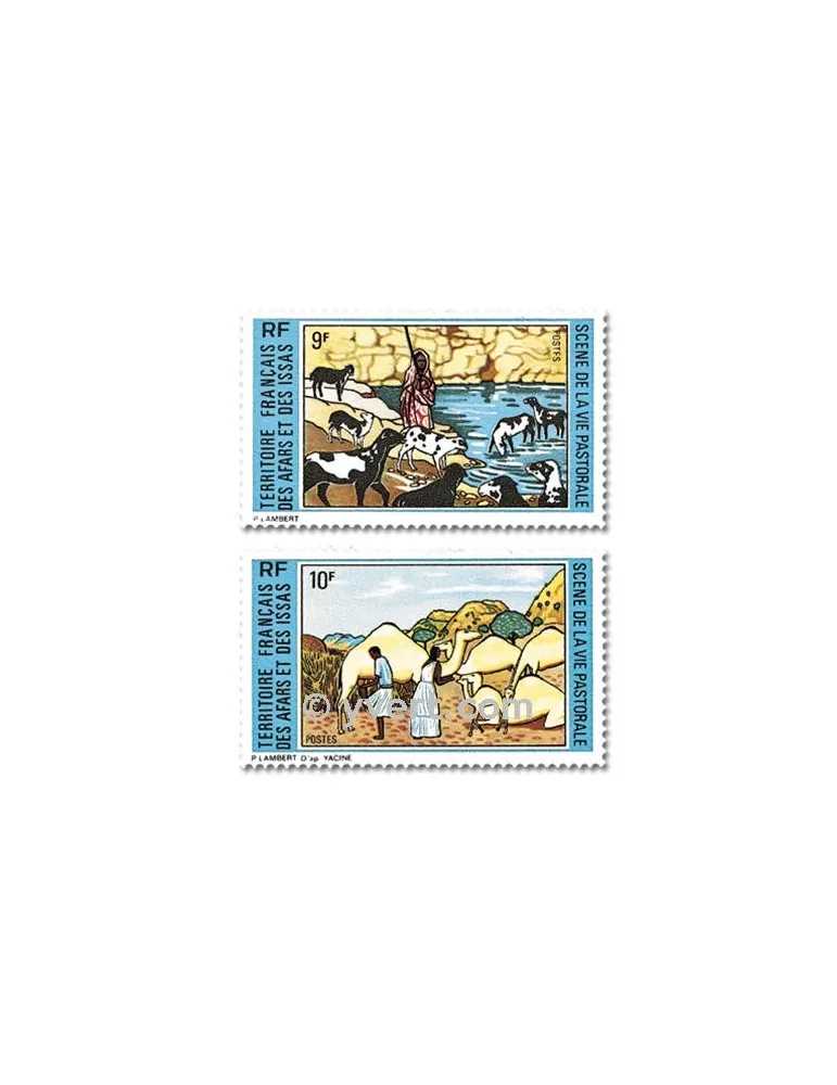 n° 381/382 - Timbre Afars et Issas Poste