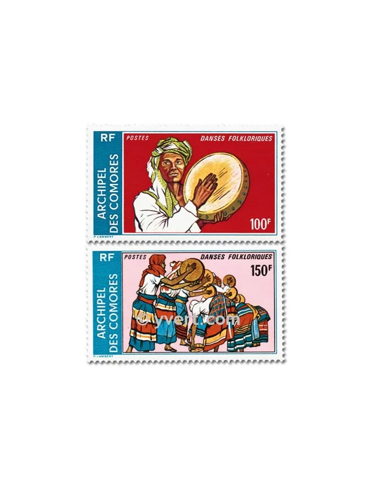 n° 104A/104B - Timbre Comores Poste