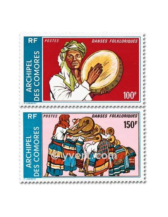 n° 104A/104B - Timbre Comores Poste