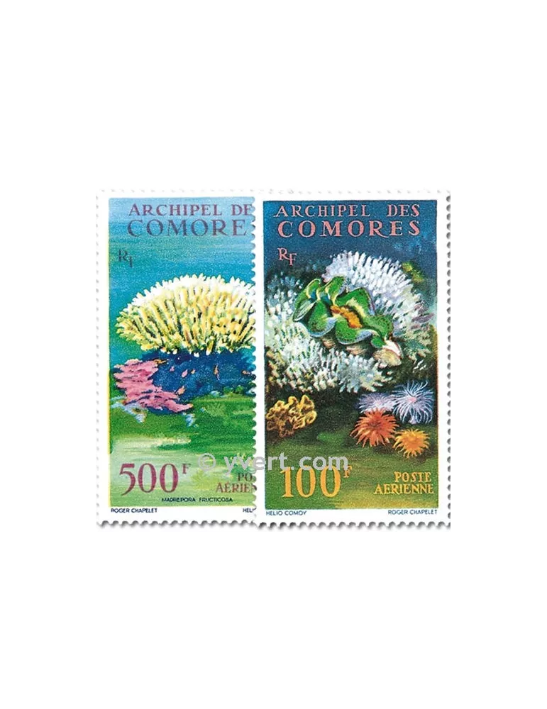 n° 5/6 - Timbre Comores Poste aérienne