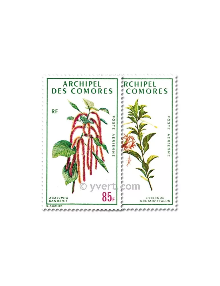 n° 37/38 - Timbre Comores Poste aérienne