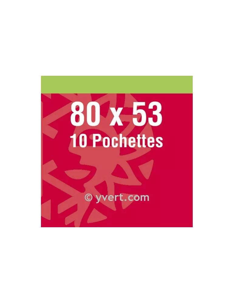 Pochettes simple soudure - Lxh:80x53mm (Fond noir)