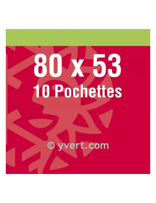 Pochettes simple soudure - Lxh:80x53mm (Fond noir)