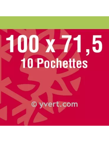 Pochettes simple soudure - Lxh:100x71.5mm (Fond noir)