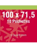 Pochettes simple soudure - Lxh:100x71.5mm (Fond noir)