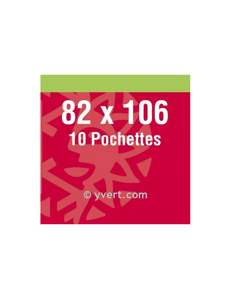 Pochettes simple soudure - Lxh:82x106mm (Fond noir) (D)