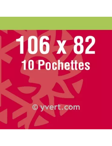 Pochettes simple soudure - Lxh:106x82mm (Fond noir)