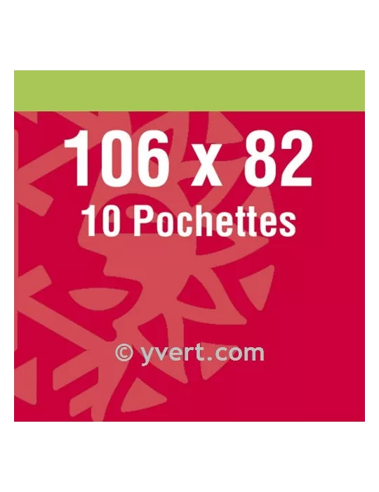 Pochettes simple soudure - Lxh:106x82mm (Fond noir)