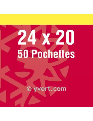 Pochettes simple soudure - Lxh:24x20mm (Fond noir)