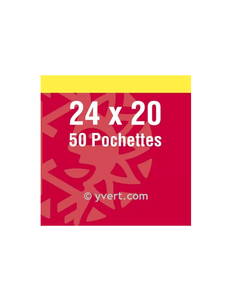 Pochettes simple soudure - Lxh:24x20mm (Fond noir)