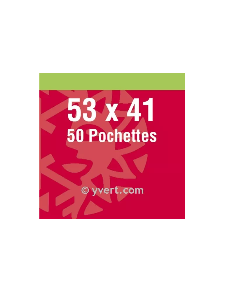 Pochettes simple soudure - Lxh:53x41mm (Fond noir)