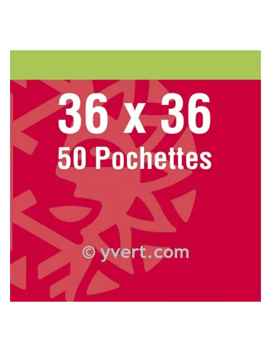 Pochettes simple soudure - Lxh:36x36mm (Fond noir)