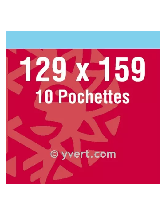 Pochettes simple soudure - Lxh:129x159mm (Fond noir) (D)