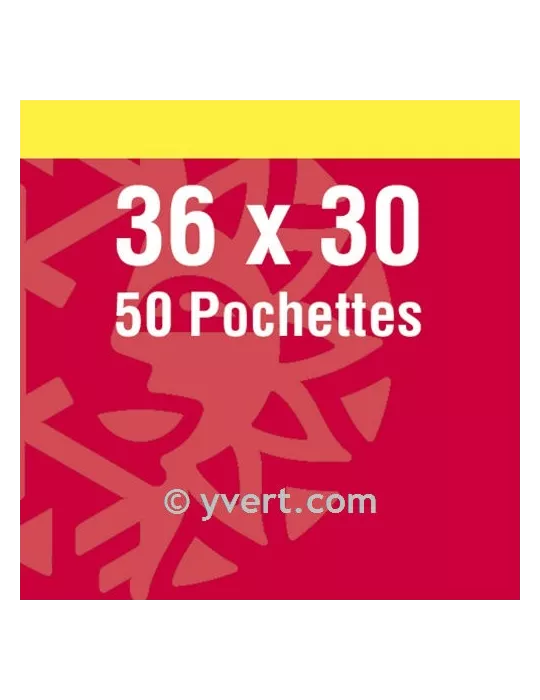 Pochettes simple soudure - Lxh:36x30mm (Fond noir)