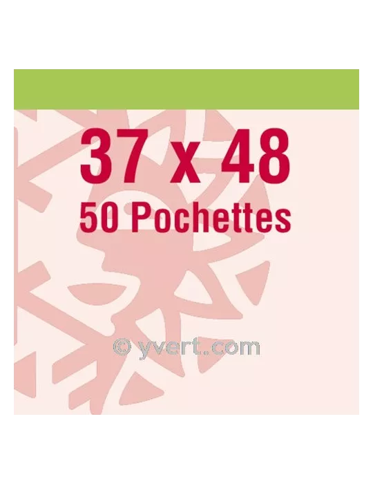 Pochettes simple soudure - Lxh:37x48mm (Fond transparent)