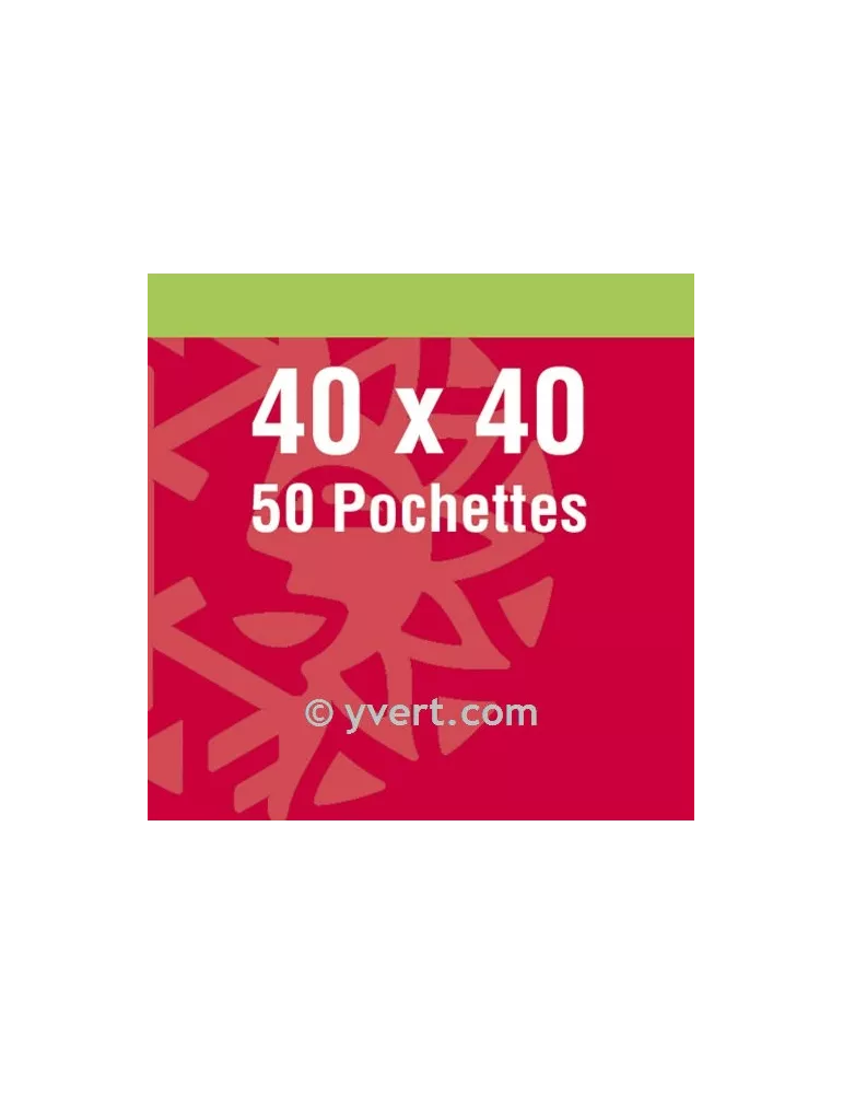 Pochettes simple soudure - Lxh:40x40mm (Fond noir)