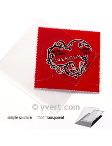 Pochettes simple soudure - Lxh:40x40mm (Fond transparent) 2