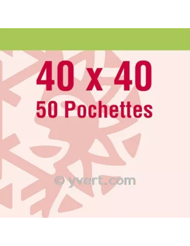 Pochettes simple soudure - Lxh:40x40mm (Fond transparent)