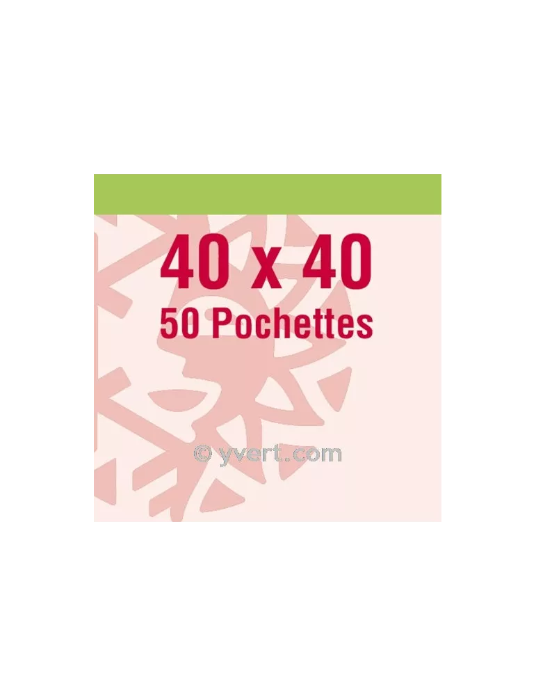 Pochettes simple soudure - Lxh:40x40mm (Fond transparent)